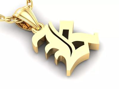 K Letter Pendant Alphabet Version 6