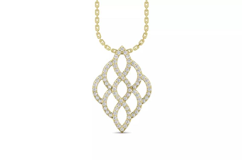 Elegant Floral Diamond Pendant