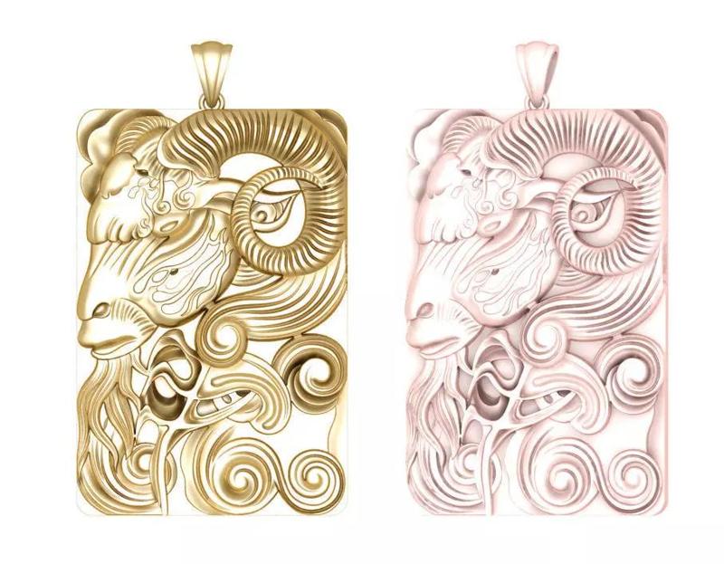 goat jewelry pendant