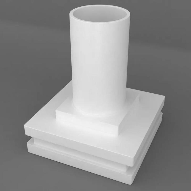 Square shape pedestal base 3d model