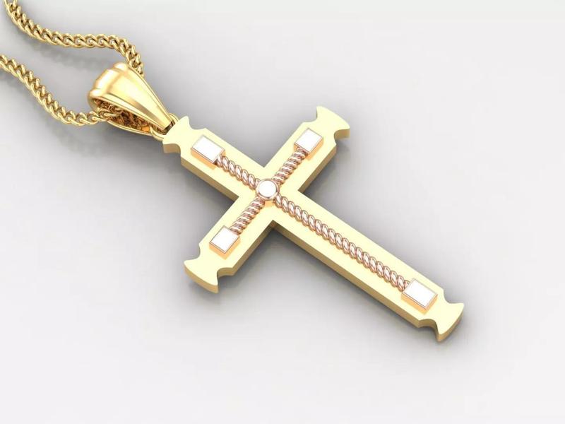 Jesus Christ Cross Pendant Print 4CP075