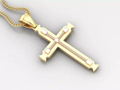 Jesus Christ Cross Pendant Print 4CP075