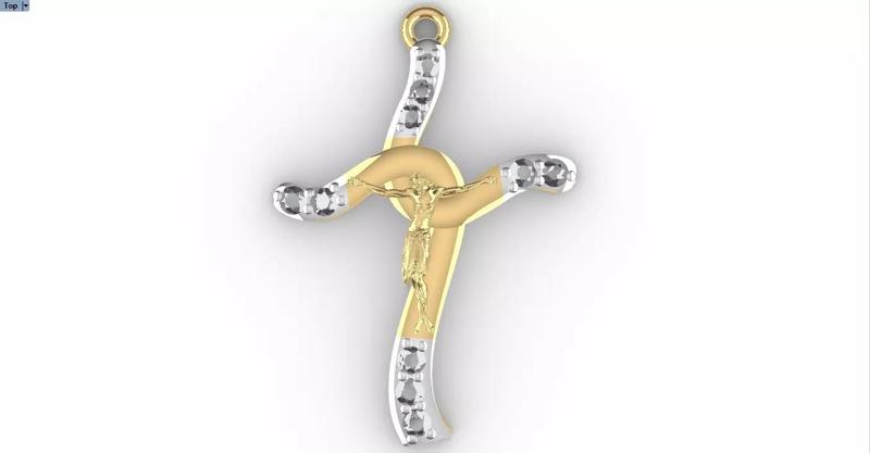 JESUS CROSS DIAMOND PENDANT