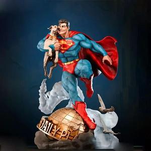 Flying Super Hero & Loyal Dog Statue – Dynamic Diorama (3D Print STL)