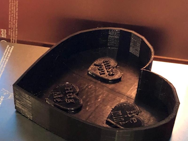 Valentines heart candy dish