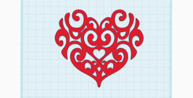 Tribal heart shape