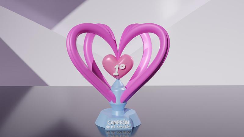 Trofeo día del amor / Trophy Valentine's Day