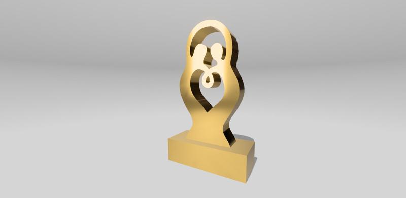 Man Woman Dancing Sculpture, Love Statue, Forever Eternal Love Couple In Love, romantic statuette, eternal dance, bodies in heart shape