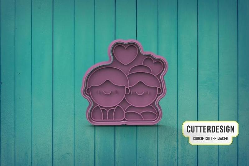 Wedding Couple Cookie Cutter M1