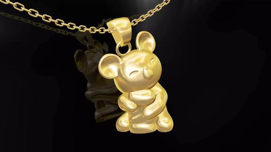 Koala pendant jewelry gold