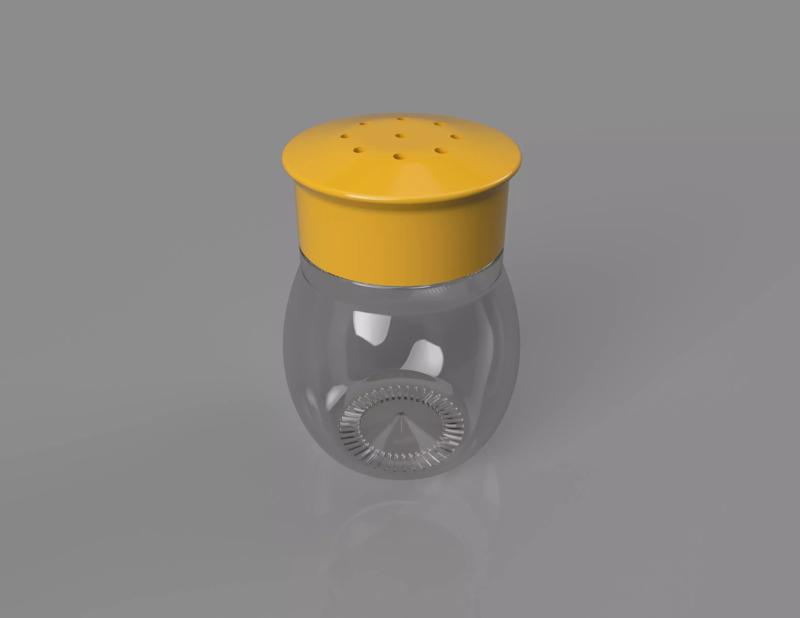 Shaker Realistic glass bottle