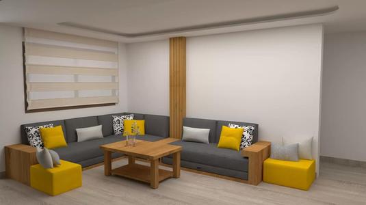 Sofa 3D modeling and rendering