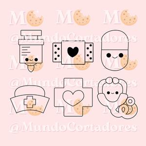 MEDICAL CUTTER AND STAMP PACK - DOCTOR CUTTER COOKIES