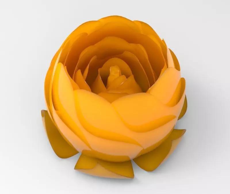 Rose for 3d printing