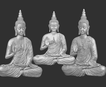 Tranquil Buddha Relief - Zen-inspired 3D Sculpture