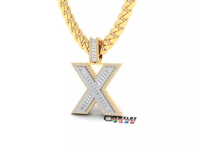 Custom Initial X Letter Diamond  A to Z Alphabet Bug Necklace