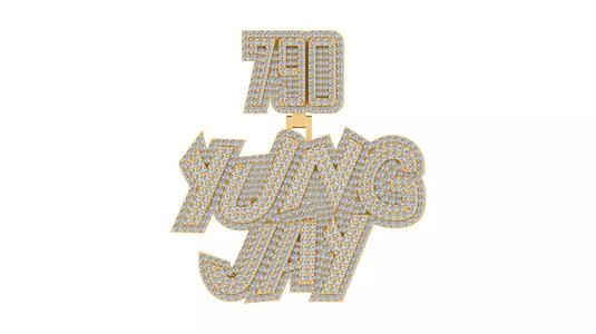 Custom Iced-Out Dual Nameplate Pendant