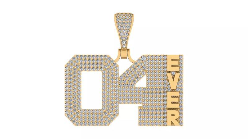 Custom Number Pendant