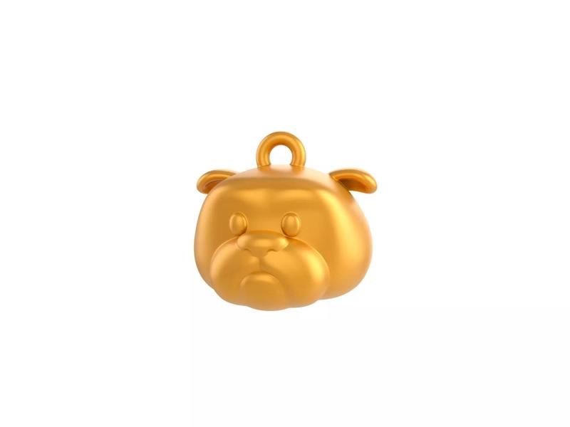 Print001 Bulldog Head Pendant