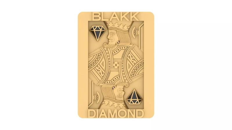 Luxury King of Diamonds Custom Playing Card Pendant
