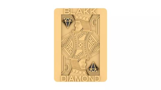Luxury King of Diamonds Custom Playing Card Pendant