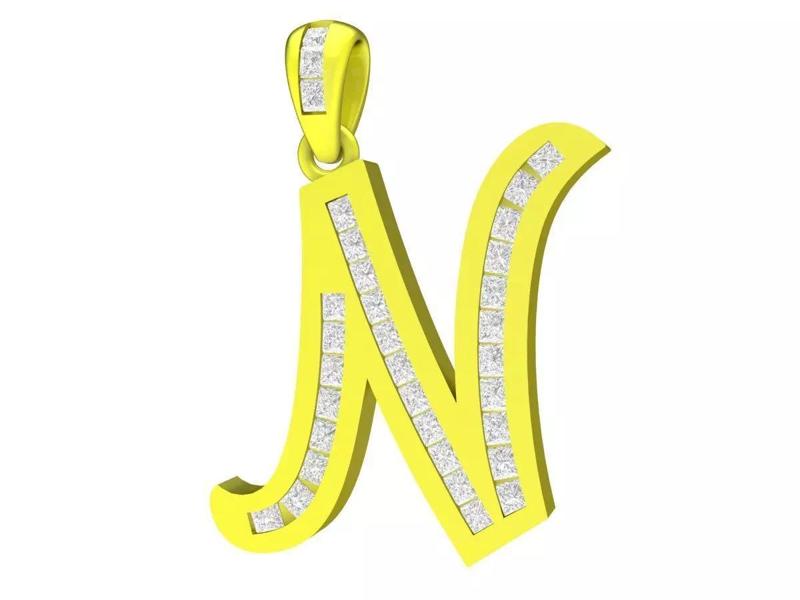 7053 N letter Diamond Women Pendant