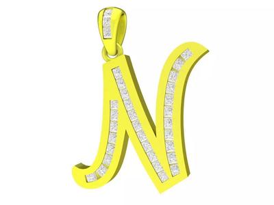 7053 N letter Diamond Women Pendant