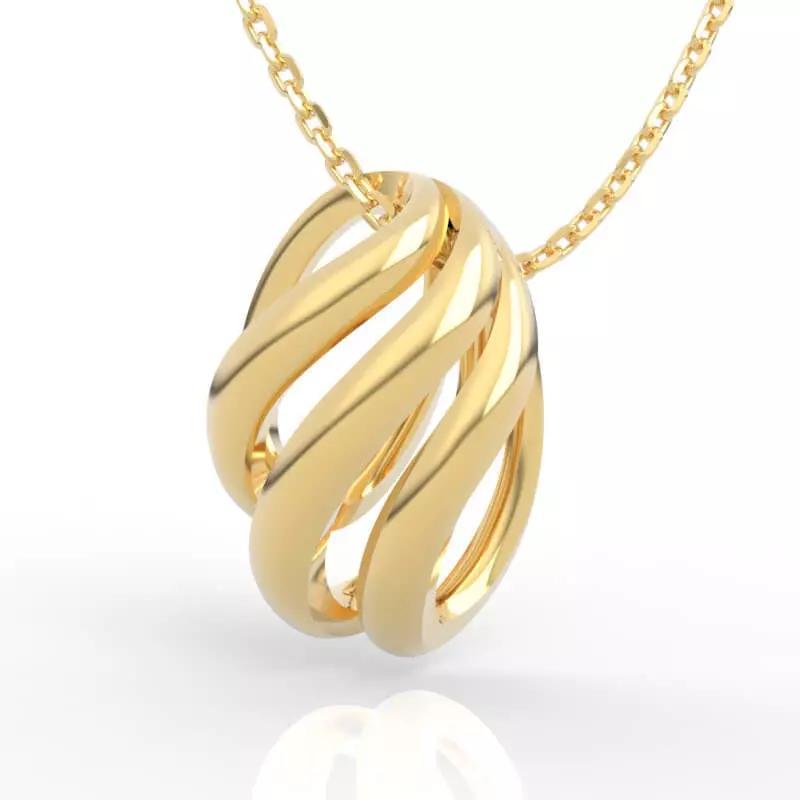 Elegant Spiral Pendant Necklace