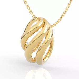 Elegant Spiral Pendant Necklace