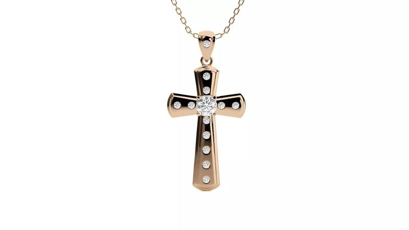 Jesus Holy  Cross Pendant 3dm stl renders details