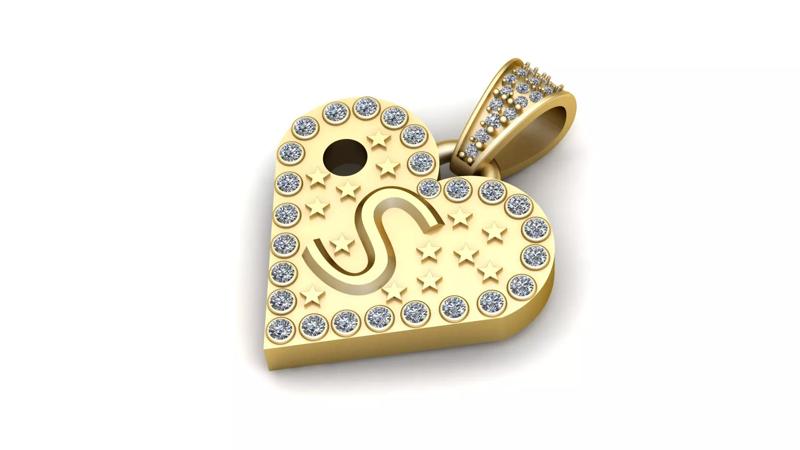 S  GOLD HEART PENDANT
