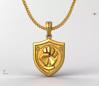 Power Fist Pendant STL 3D Model - One Inch Pendant