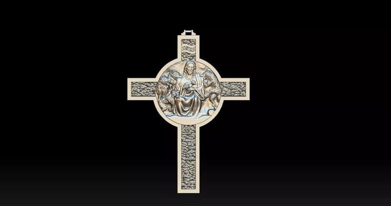 Jesus  Protection on the Cross Pendant