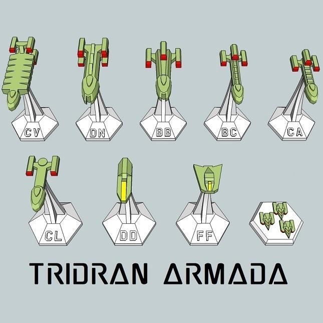 MicroFleet Tridran Armada Starship Pack