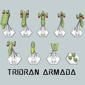 MicroFleet Tridran Armada Starship Pack