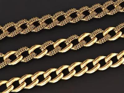 chain three gold necklaces