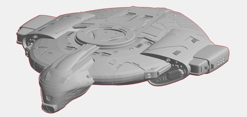 Romulan Defiant Kit bash - star trek Mash up
