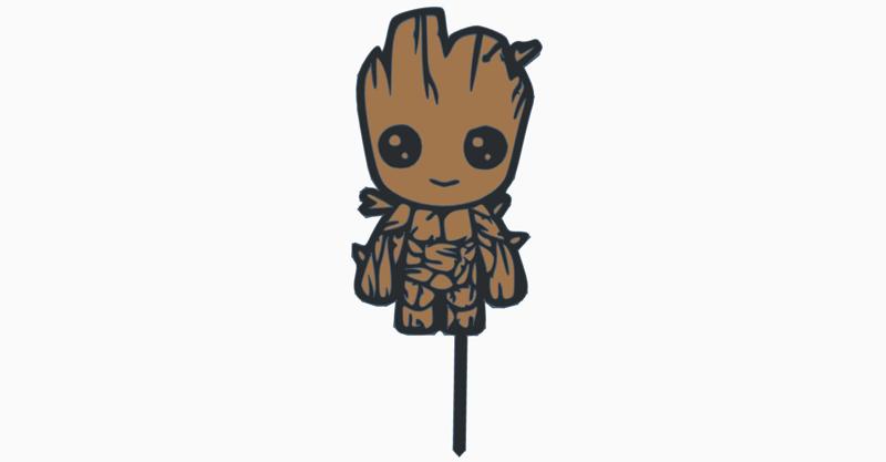 Baby Groot Cake Topper