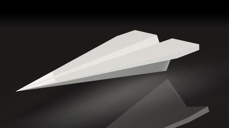 Cool Paper Plane - desktop business card holder