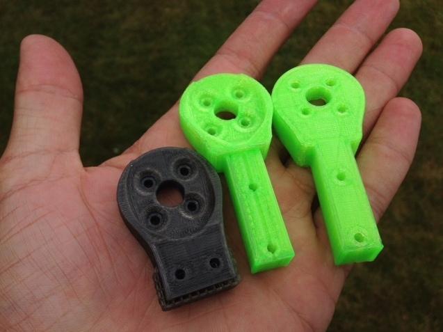 X900 tricopter motor mounts