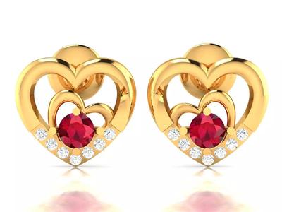 Women Earring 3dm STL OBJ FBX Render Details