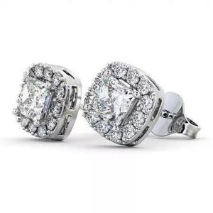 stl file two princess cut diamond stud earrings