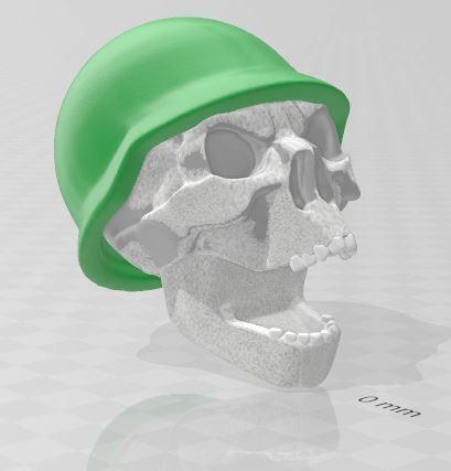 Skull of a Worldwarsoldier screaming - Soldier Skull