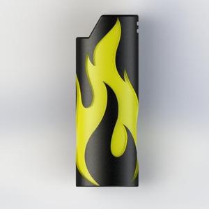 Flame-Engraved Lighter Case - Bold & Striking Design
