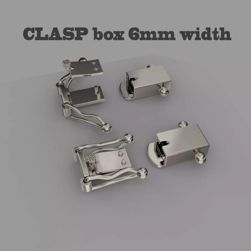 Jewelry CLASP box 6mm for chain STL ready for Print