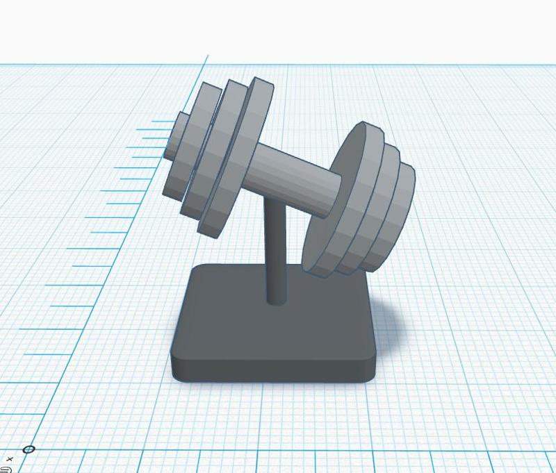 Dumbbell Statue – Mini Gym Decor for Fitness Enthusiasts