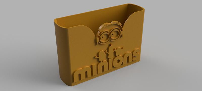 Minions Wall-Mount Organizer (Fan Art) - 3D Printable Holder