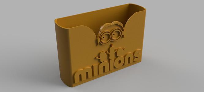 Minions Wall-Mount Organizer (Fan Art) - 3D Printable Holder