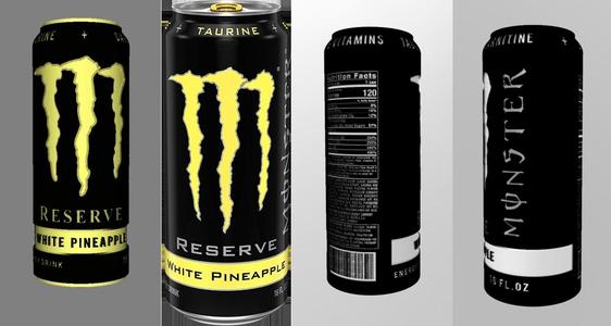LAMPE LITHOPHANIE CANETTE MONSTER ENERGY reserve white pineapple