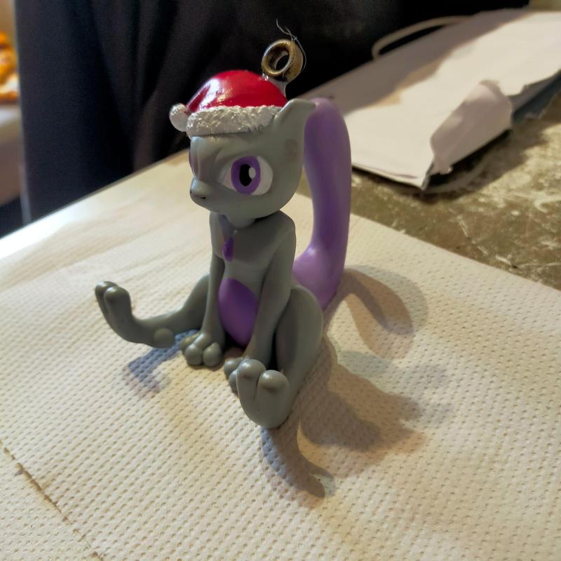 Mewtwo Christmas Ornament - 3D STL design for printing and decorating your tree